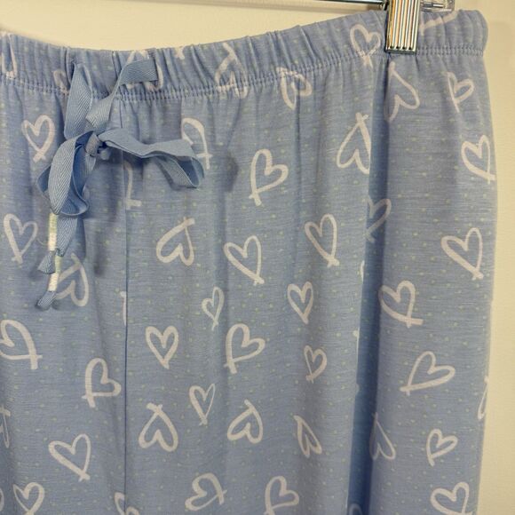 Cuddl Duds 2-Piece Classic Jersey Notch Collar Novelty Pajama Set Blue 3XL - Picture 9 of 16